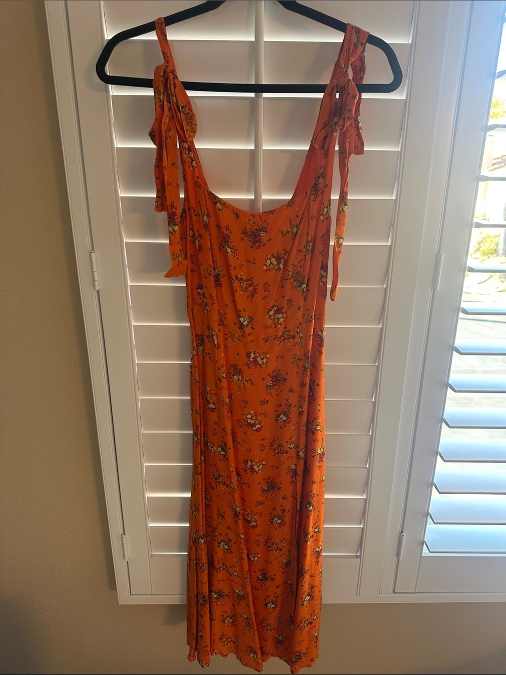 Reformation Orange Floral Sundress